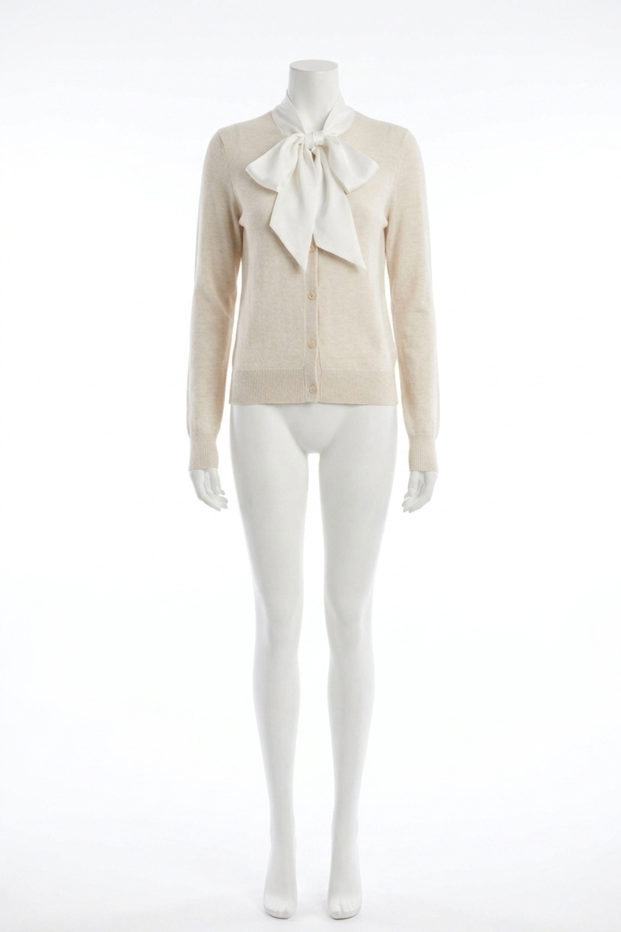 NEW FAVORITE DAUGHTER take a bow long sleeve cardigan in ivory